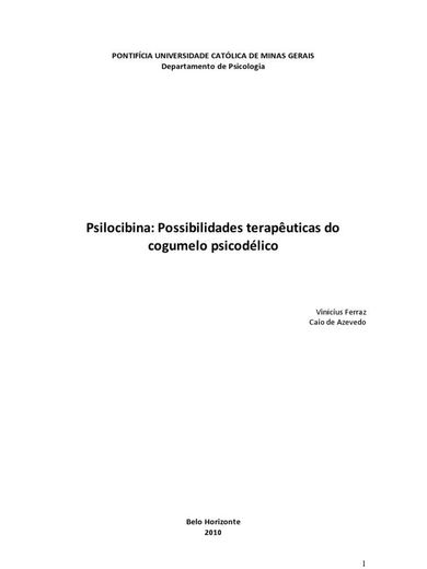  Psilocibina mostra alívio nos sintomas depressivos 