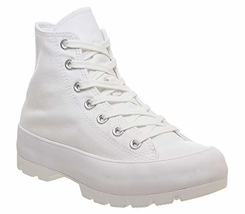 Social Converse Chuck Taylor All Star Lugged Mujer Blanco Hi Zapatillas-UK 4