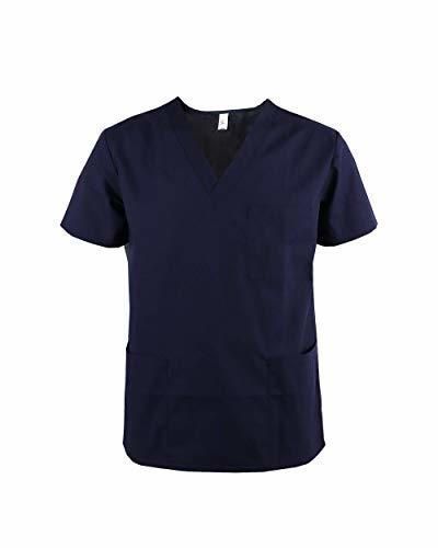 JONATHAN UNIFORM Camisas Médico Masculino Uniforme Medico Clásico con Cuello V para