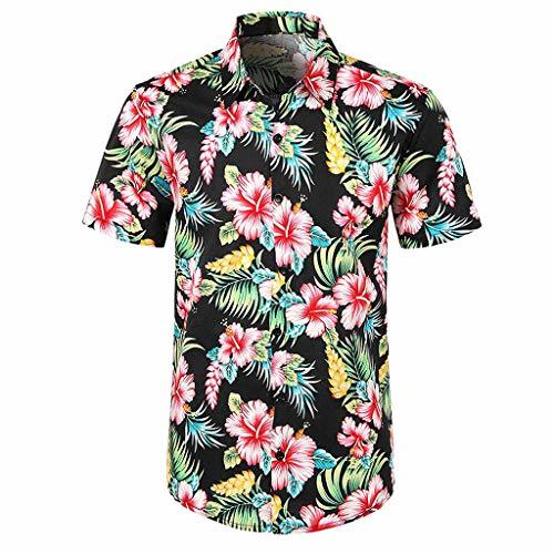 Social YEBIRAL Polos Manga Corta Hombre Manga Corta Básico Polo con Botones Camisa
