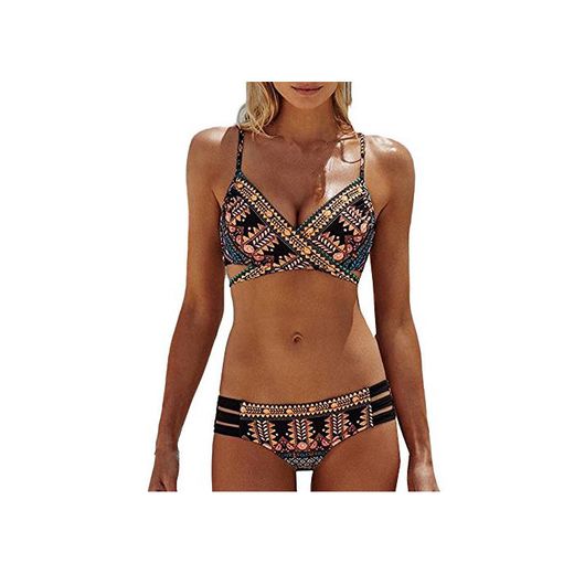 LANSKIRT_Bikinis Bikini Mujer Push Up Lanskirt Mujeres Conjunto de Traje de BañO