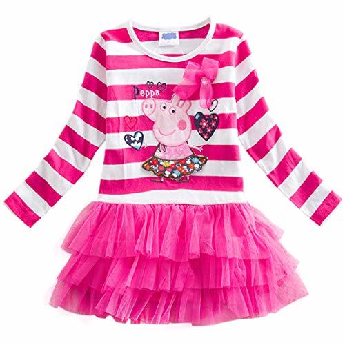 Lugares Uni-Wert Niñas Vestidos, Lindo Vestido T-Shirt Casual Algodón Dibujos Animados Falda Princesa