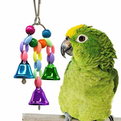 Lugar 1PC De Aves Juguetes OscilacióN Granos Coloridos Campana Swings La Jaula De