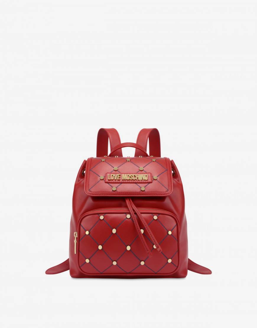 Producto MOSCHINO QUILTED BACKPACK WITH STUDS MODA MALAS ACESSÓRIOS

