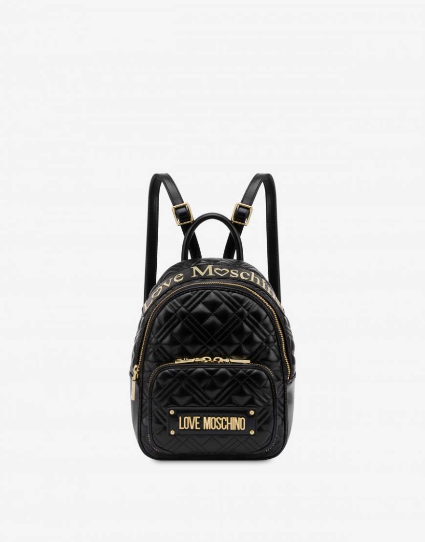 Producto MOSCHINO SMALL QUILTED BACKPACK WITH LOGO MODA MALAS 

