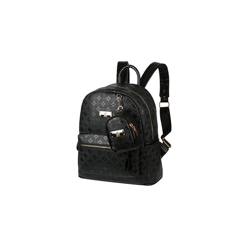 Social Vbiger Mochilas Mujer de Cuero PU Mochila de Moda Ocio 2 en