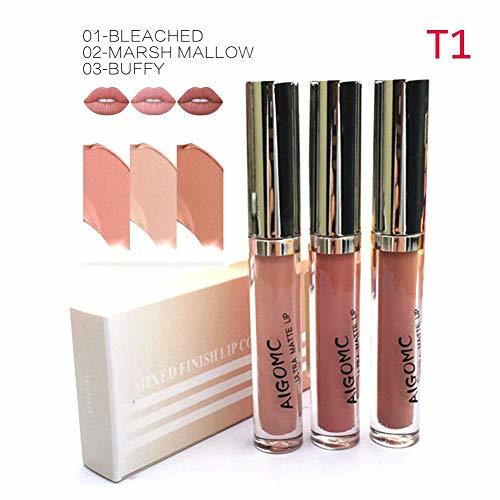 Belleza colinsa 3 unids/Lote Lápiz Labial Mate Lápiz Labial Juego Impermeable Nutritivo Terciopelo