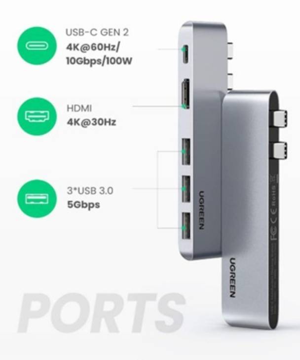 Fashion UGREEN HUB USB C HDMI 4K, USB Tipo C Adaptador a 3 USB 3.0 P