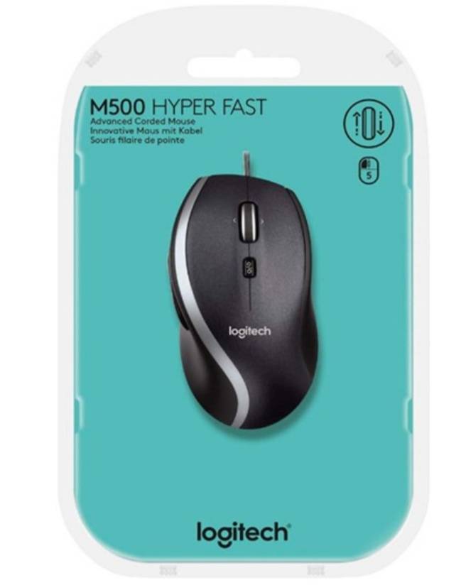 Moda Logitech M500 Ratón con Cable USB