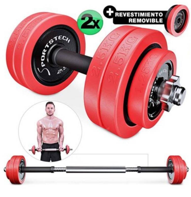 Social Sportstech Juego de Mancuernas 2en1 AH300