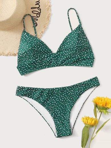 Dalmatian Triangle Bikini Swimsuit | SHEIN USA