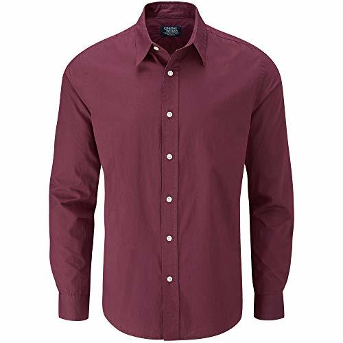 Moda Charles Wilson Camisa Manga Larga Popelina Lisa para Hombre