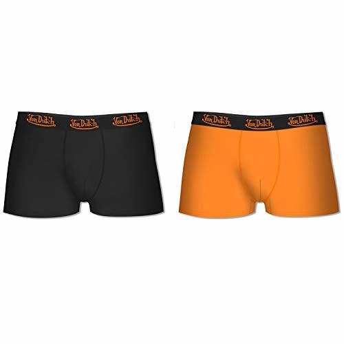 Products Von Dutch T310-5-S Boxer Set 2pcs-Negro/Naranja-Microfibra