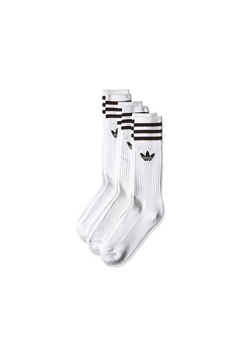 Adidas Solid Crew, Calcetines Unisex Adulto, blanco