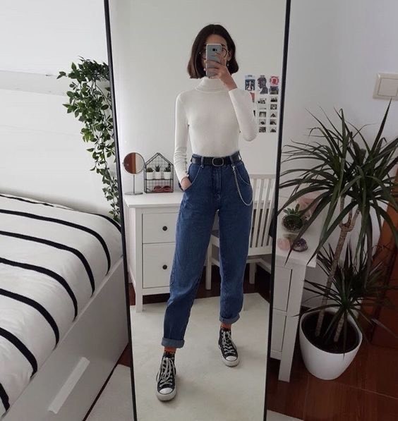 Fashion Calção mom jeans 