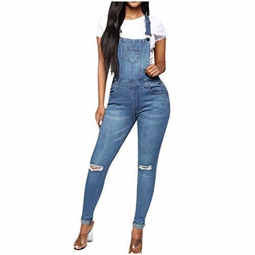 Social 2020 Fashion Women Slim Denim Overol Jeans Pantalones Color sólido Sexy Ladies