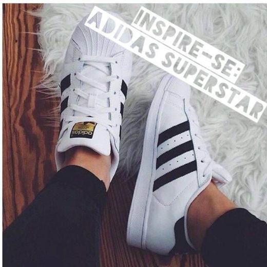 Adidas Superstar White and Black