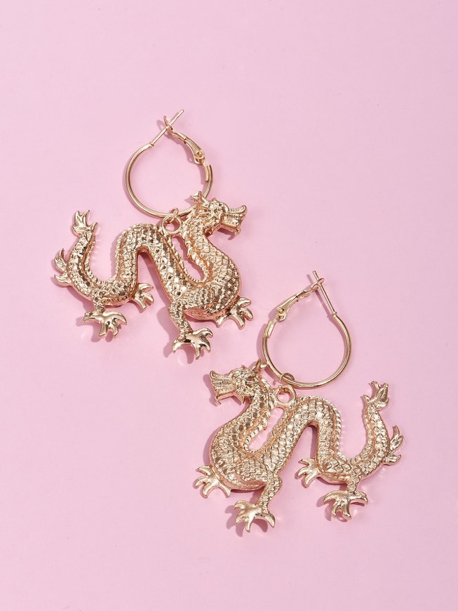 Fashion Dragon Decor Hoop Drop Earrings