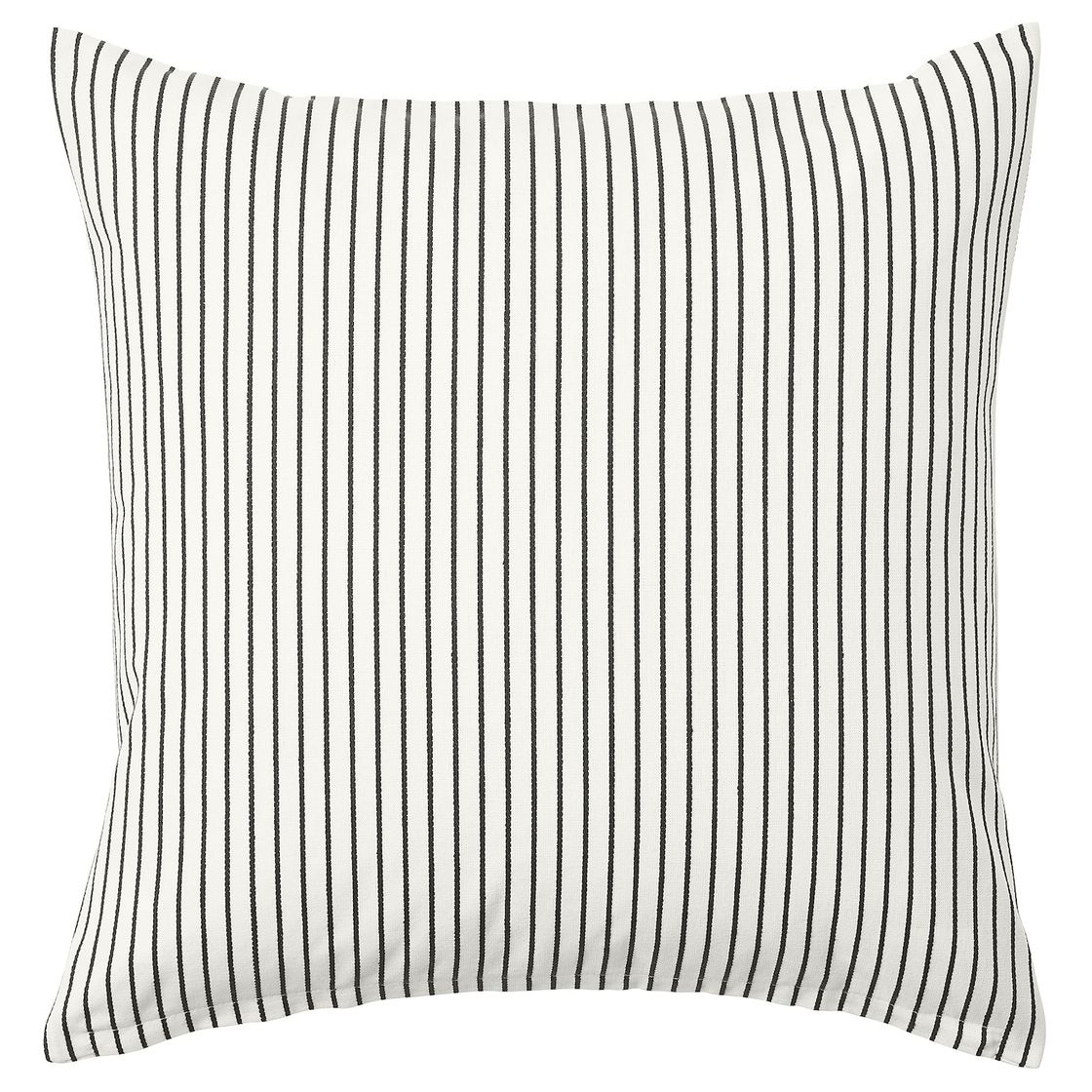 Moda INGALILL Funda de cojín, blanco, gris oscuro rayas - IKEA