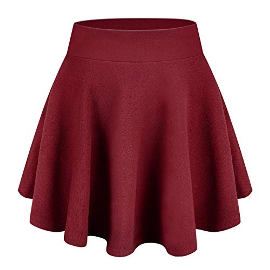 Tuopuda Falda Mini Skater Casual versátil elástica Acampanada versátil básica Falda Escolar