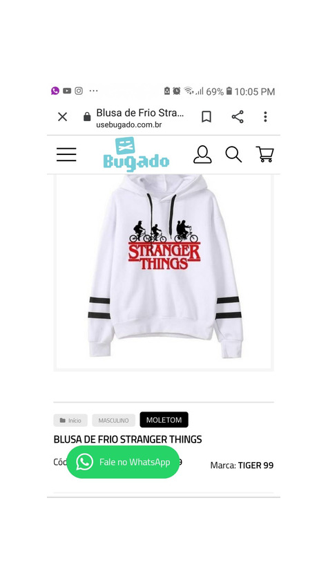 Product Moletom de strager things