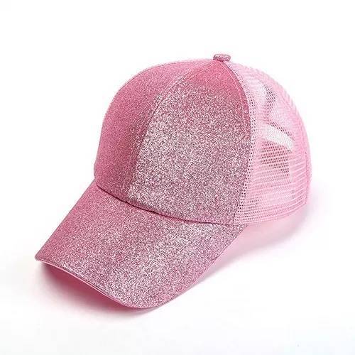 App Boné Feminino Brilho Glitter Com Saída Rabo De Cavalo Luxo