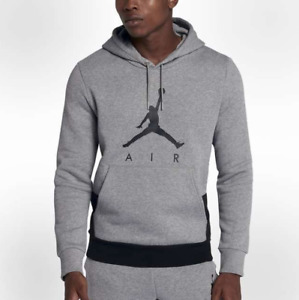 Fashion NIKE AIR JORDAN JUMPMAN LOGO HOODIE CARBON HEATHER

