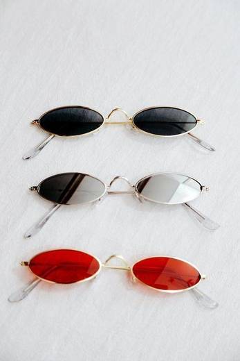 Óculos de sol oval retrô