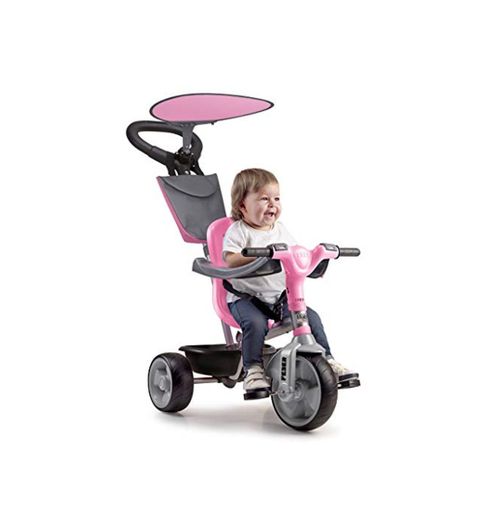 FEBER - Baby Plus Music Pink, Triciclo Rosa para niños y niñas