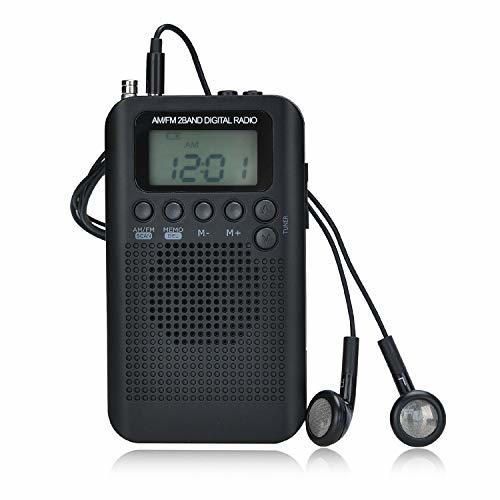 Songway Am/FM Pocket Radio Digital Relojes de Alarma Temporizador de sueño Altavoz