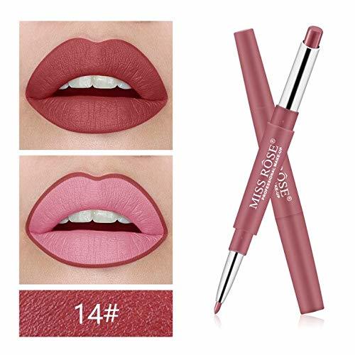 Belleza CHAMI Miss ROSE double end lipstick professional moisturizing waterproof lip liner lipstick