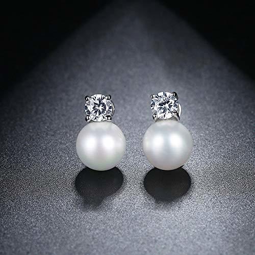 Lugar Simple Stud Earrings Single Faux Pearl Ronda Brincoa Lady Girl Cumpleaños