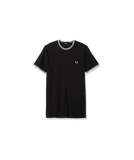 Fred Perry Fp Twin Tipped Camiseta, Negro