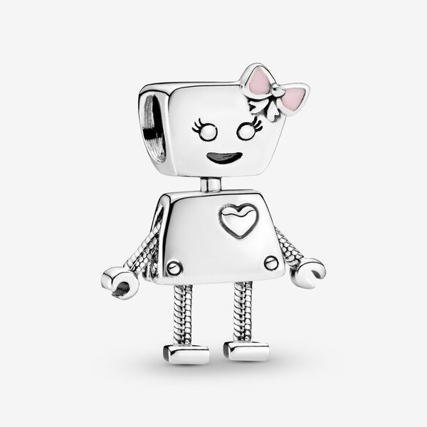 Fashion Bella Bot Charm with Pink Enamel | Silver | Pandora US