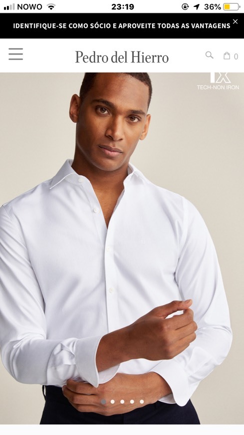 Camisa de vestir lisa Tech-