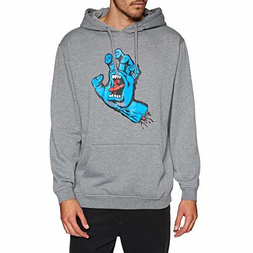 Social Sudadera Con Capucha Santa Cruz Fa16 Screaming Hand Dark Heather