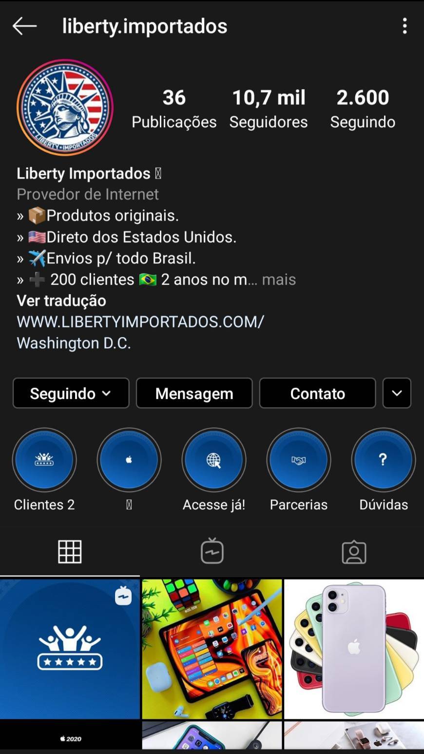 App Liberty Importados 