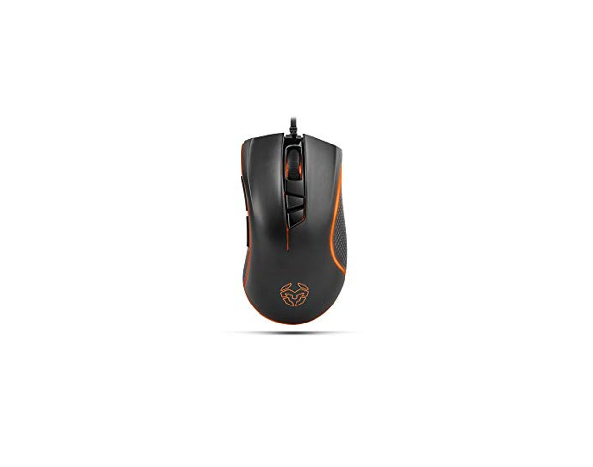 KROM Khuno USB Óptico 5000DPI Mano Derecha Negro - Ratón