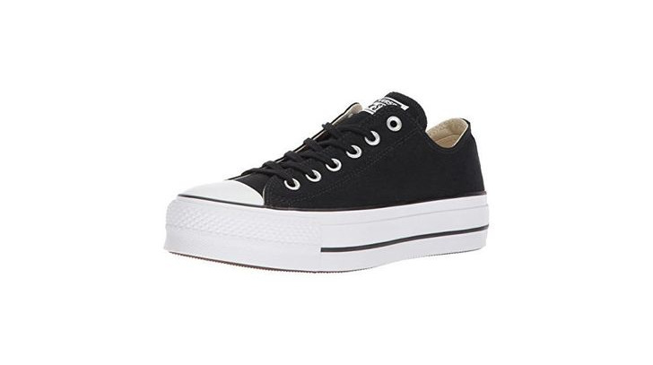 Fashion Converse Chuck Taylor CTAS Lift Ox Canvas, Zapatillas para Mujer, Blanco