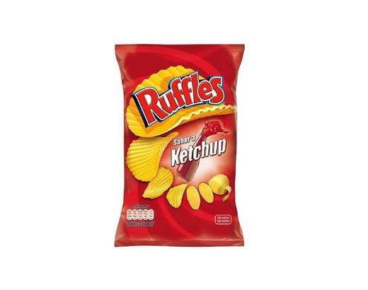 Batatas Fritas Ruffles Ketchup vegan snacks comida 

