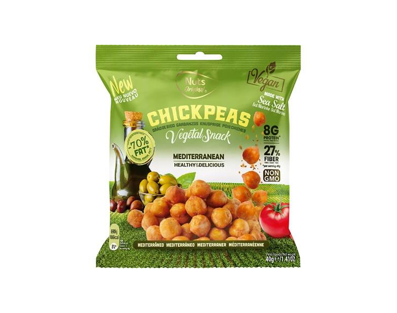 Products Snacks Grão Bico Nuts Original Sabor Mediterrâneo vegan 

