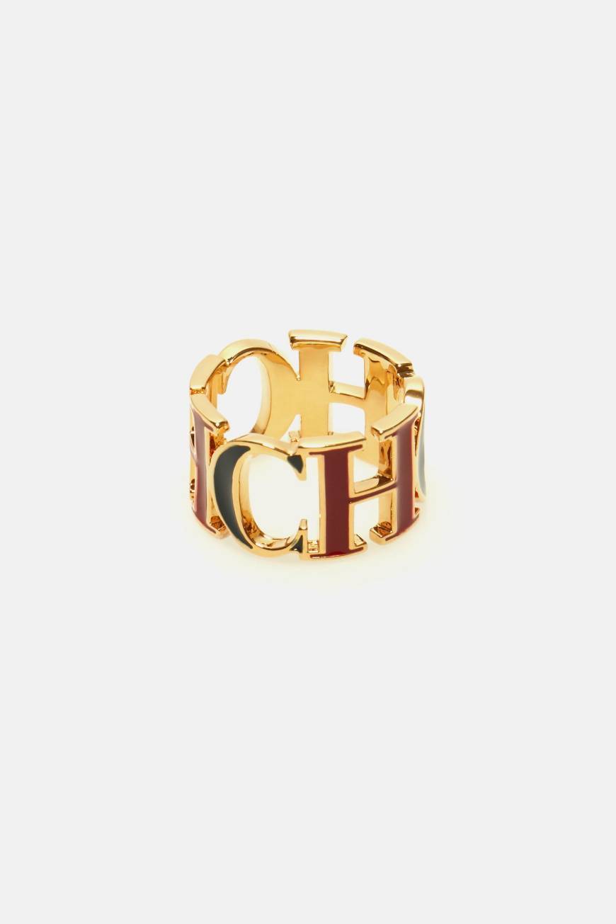 Products Carolina Herrera BETWEEN THE LINE ENAMELLED RING moda

