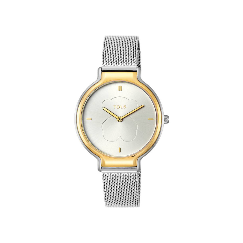 Tous Relógio Real Bear aço/IP dourado Mesh acessórios