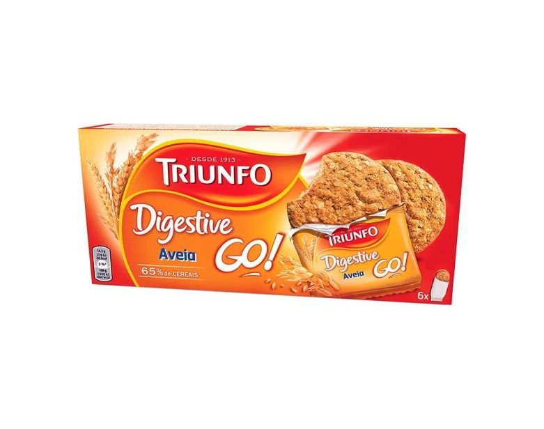 Product Bolachas Triunfo Digestive Go Aveia vegan snacks comida 

