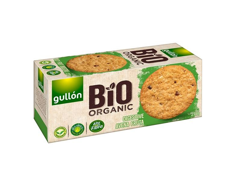 Producto Bolachas Digestive Gullon Aveia Fruta vegan snacks comida 

