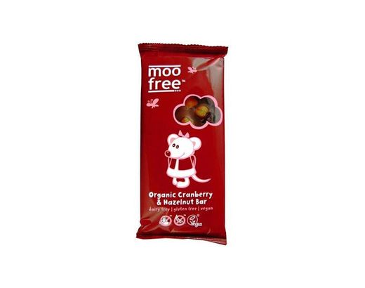 Chocolate Cranberry Moo Free Avelã vegan snacks comida 

