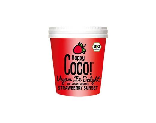 Gelado Happy Coco de Morango vegan snacks comida food 

