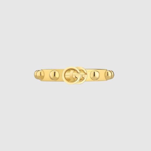 Gucci GG Running ring in yellow gold acessórios moda 