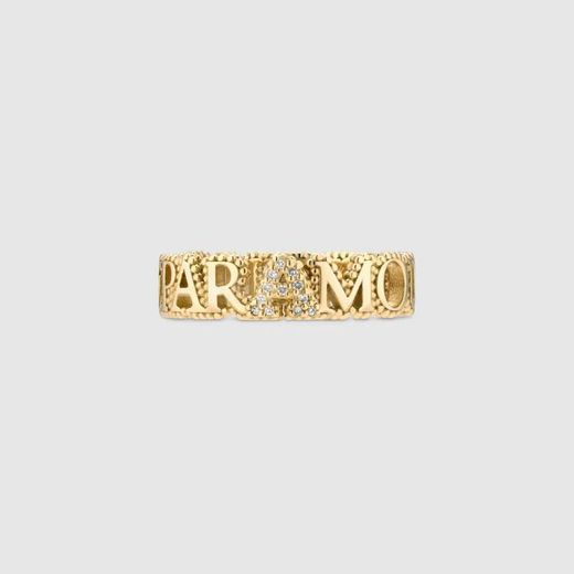 Gucci L'Aveugle Par Amour ring with diamonds acessórios moda