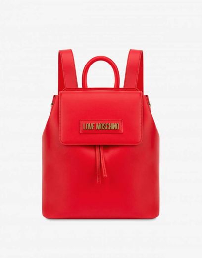 MOSCHINO BACKPACK WITH LETTERING LOGO MODA MALAS 

